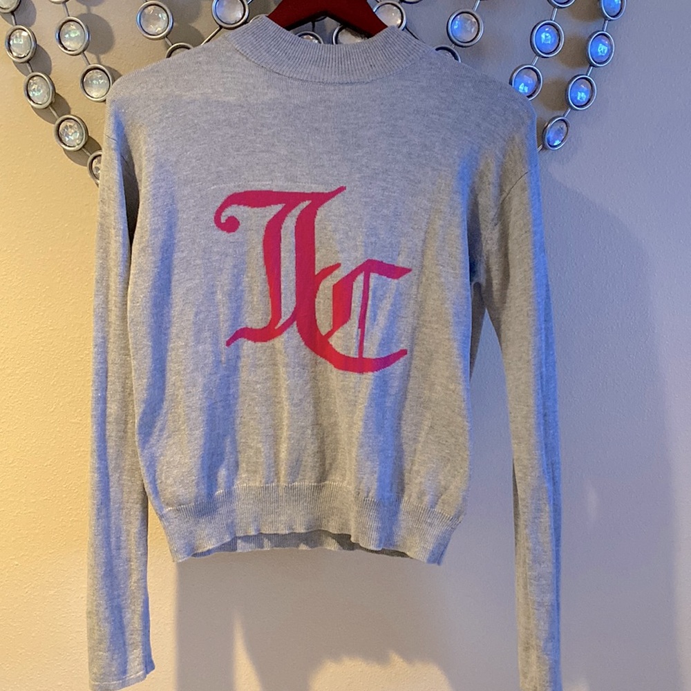 Grey and Pink Juicy Couture sweater size small